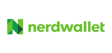 NerdWallet logo in green with a stylized “N” icon and wordmark on a white background