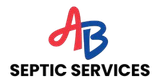 A logo for AB Septic Services featuring a stylized red letter "A" and a blue letter "B" above the text "SEPTIC SERVICES."