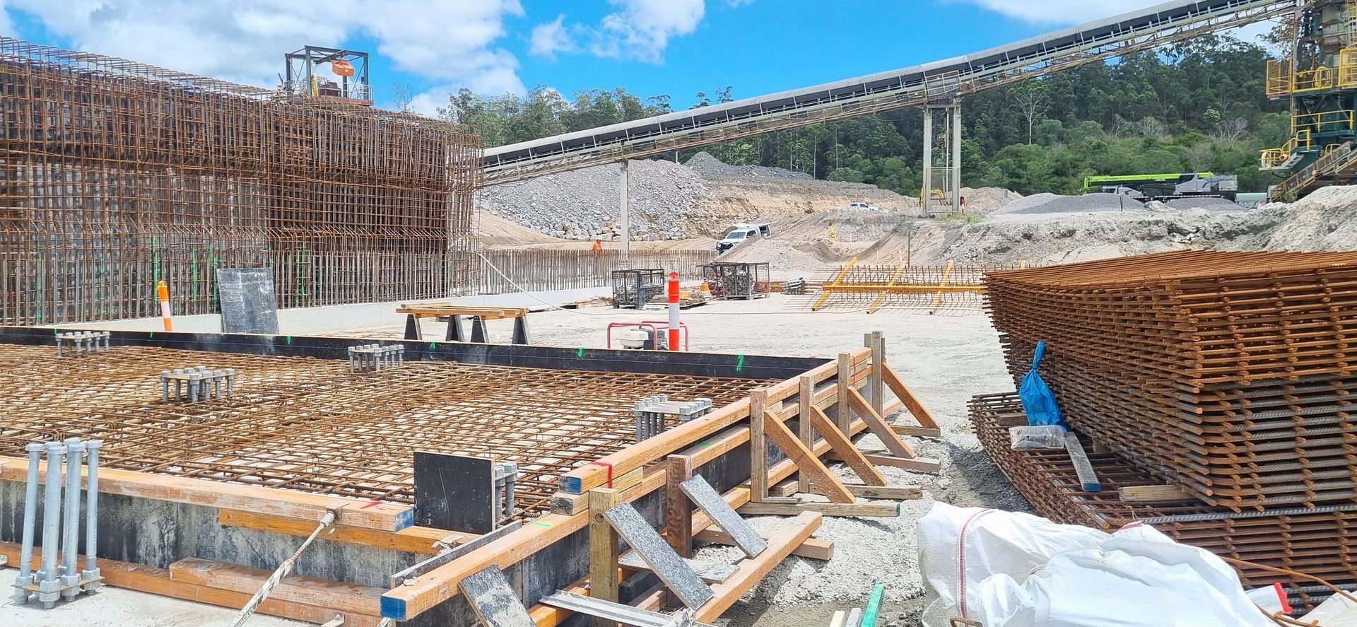 Construction Site With Steel Framework — Next Step Surveying in Aroona, QLD