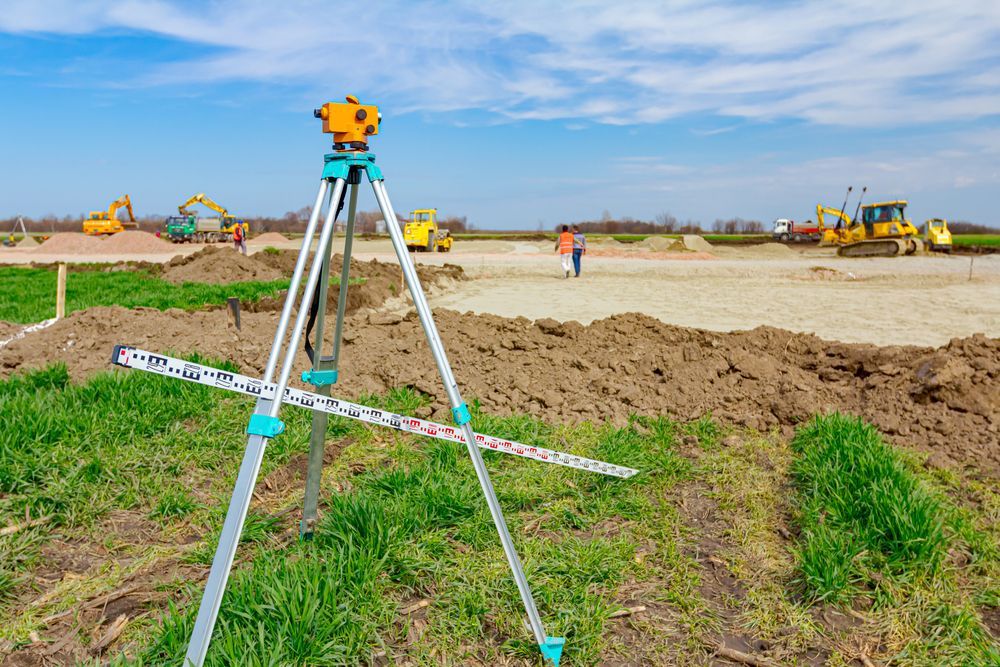 Surveying Equipment on a Construction Site — Next Step Surveying in Moreton Bay, QLD