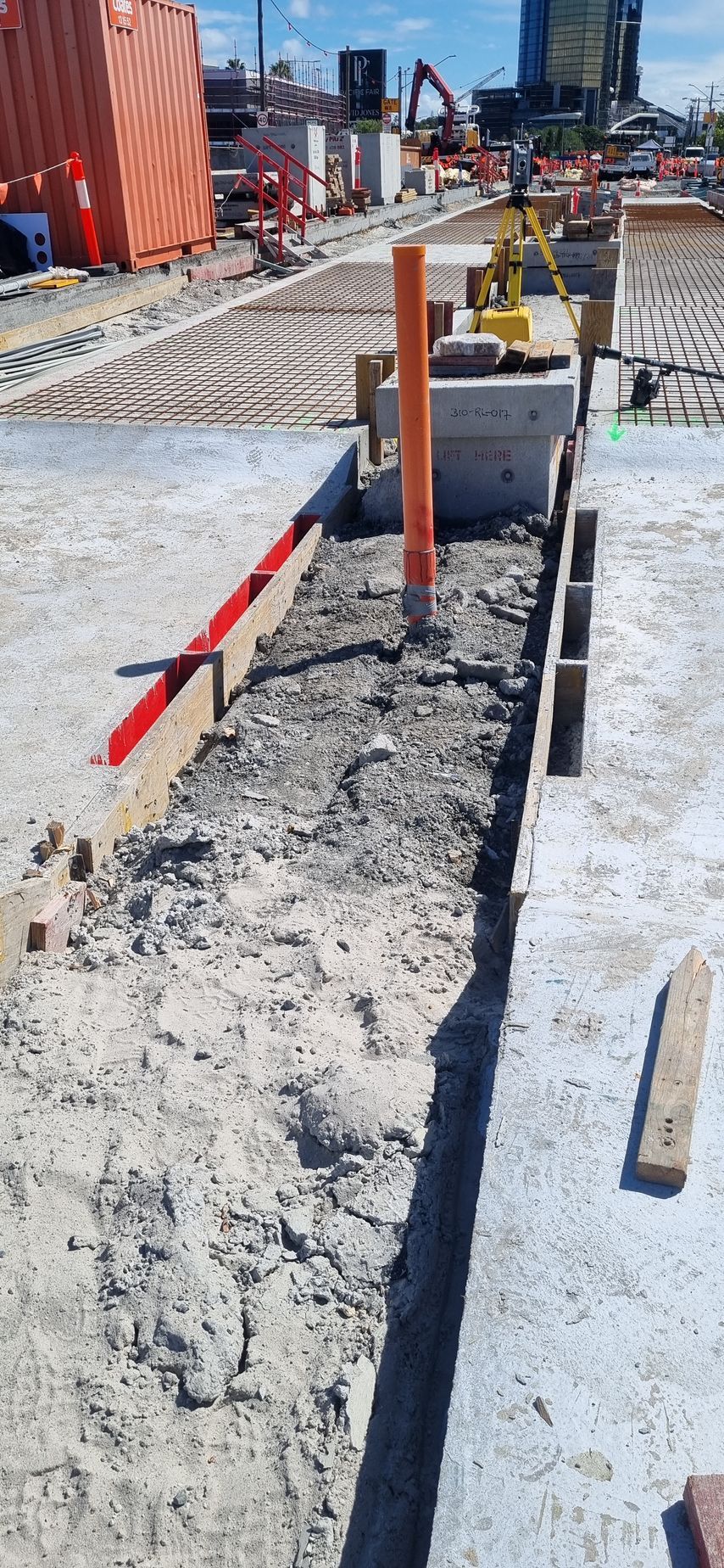 Construction Site With Concrete Formwork — Next Step Surveying in Kawana, QLD