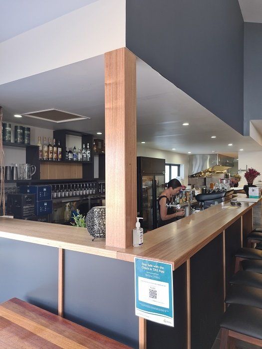 Tasmanian Oak bar carpentry project