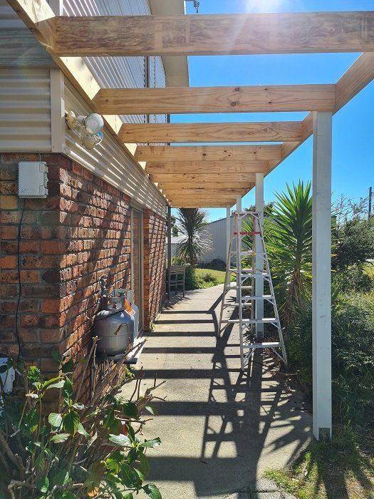 pergola construction after Huon valley
