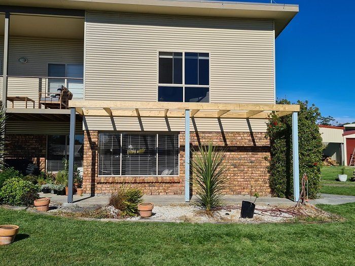pergola construction after Nettlefolds carpentry