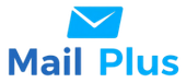 Mail Plus logo with a blue envelope icon above the words.