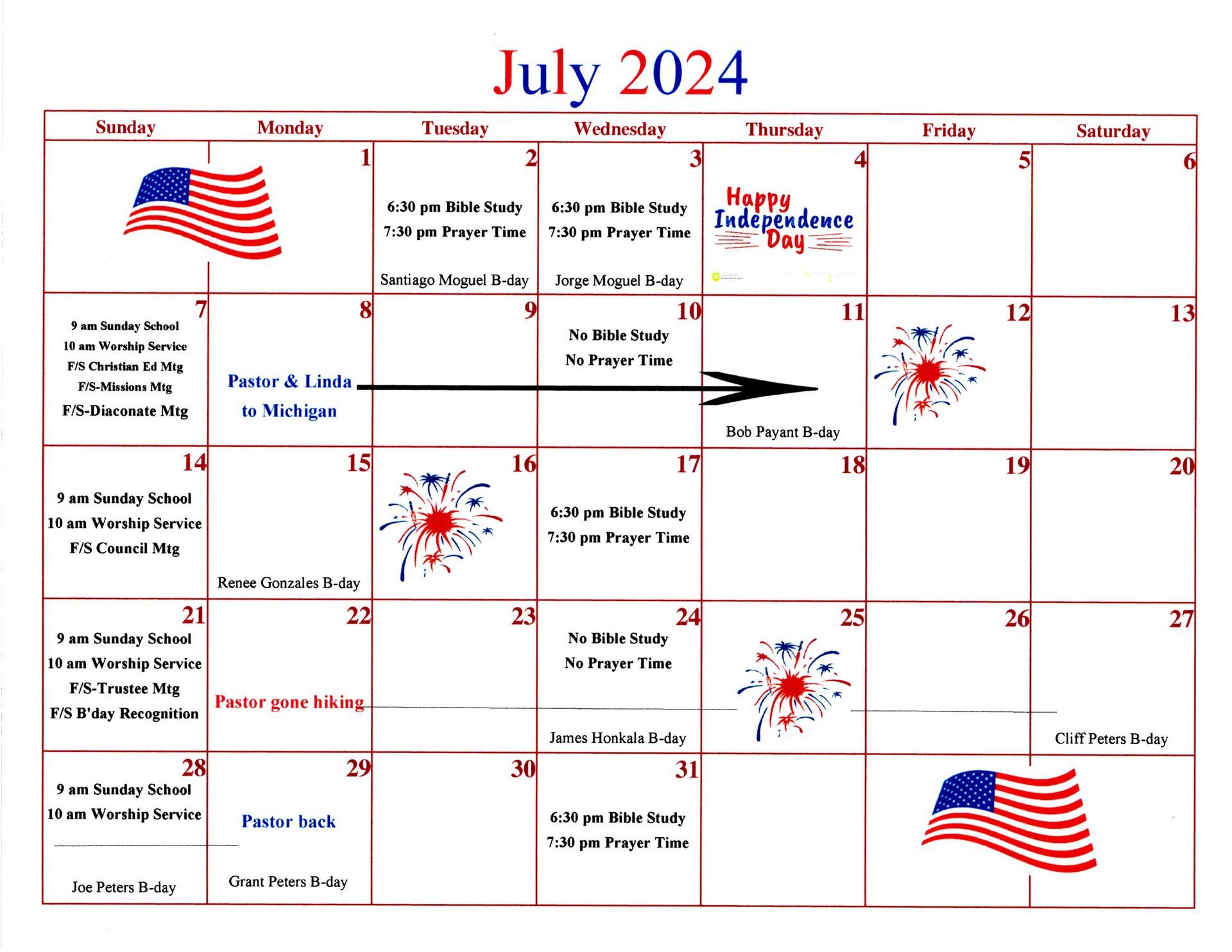 July 2024 Calendar