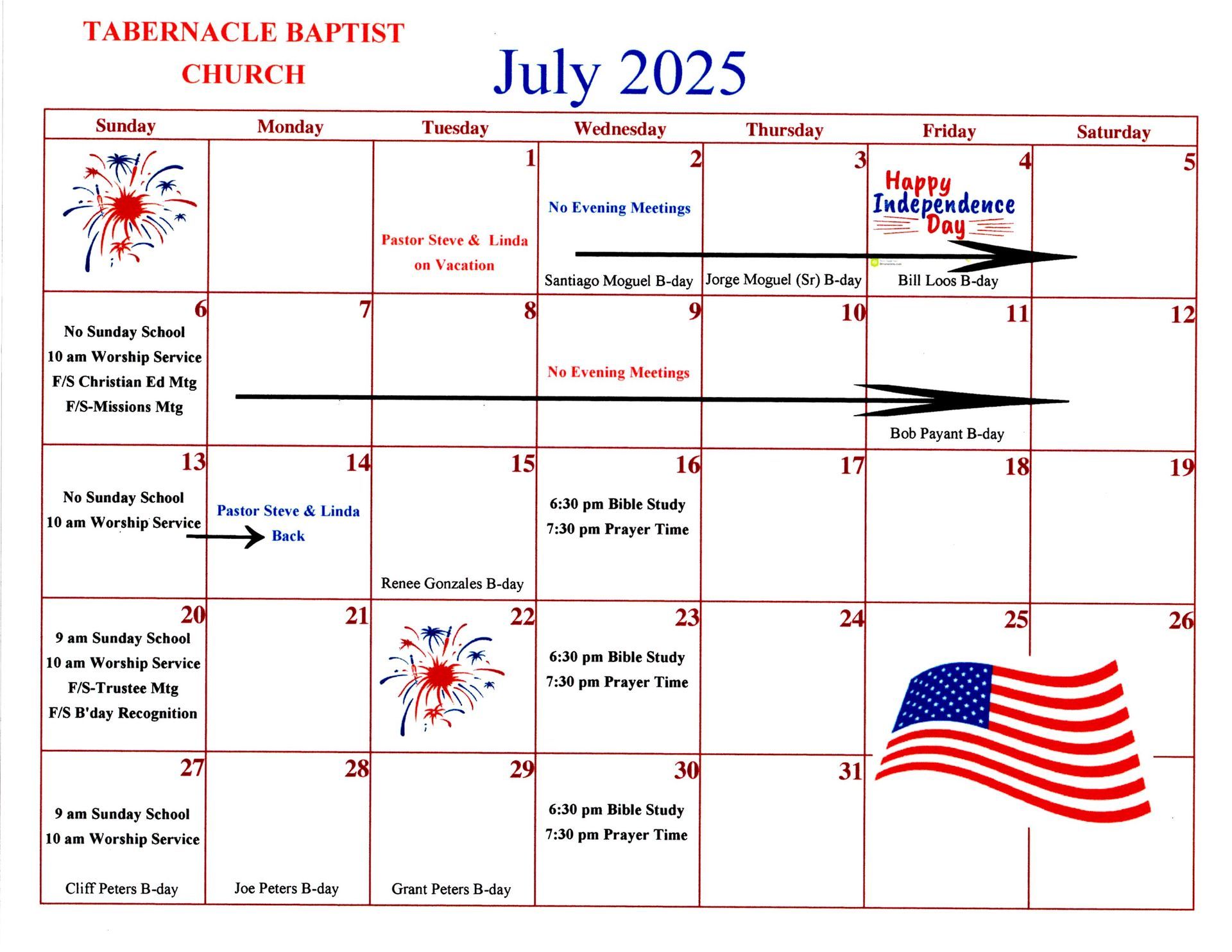 July 2025 Calendar