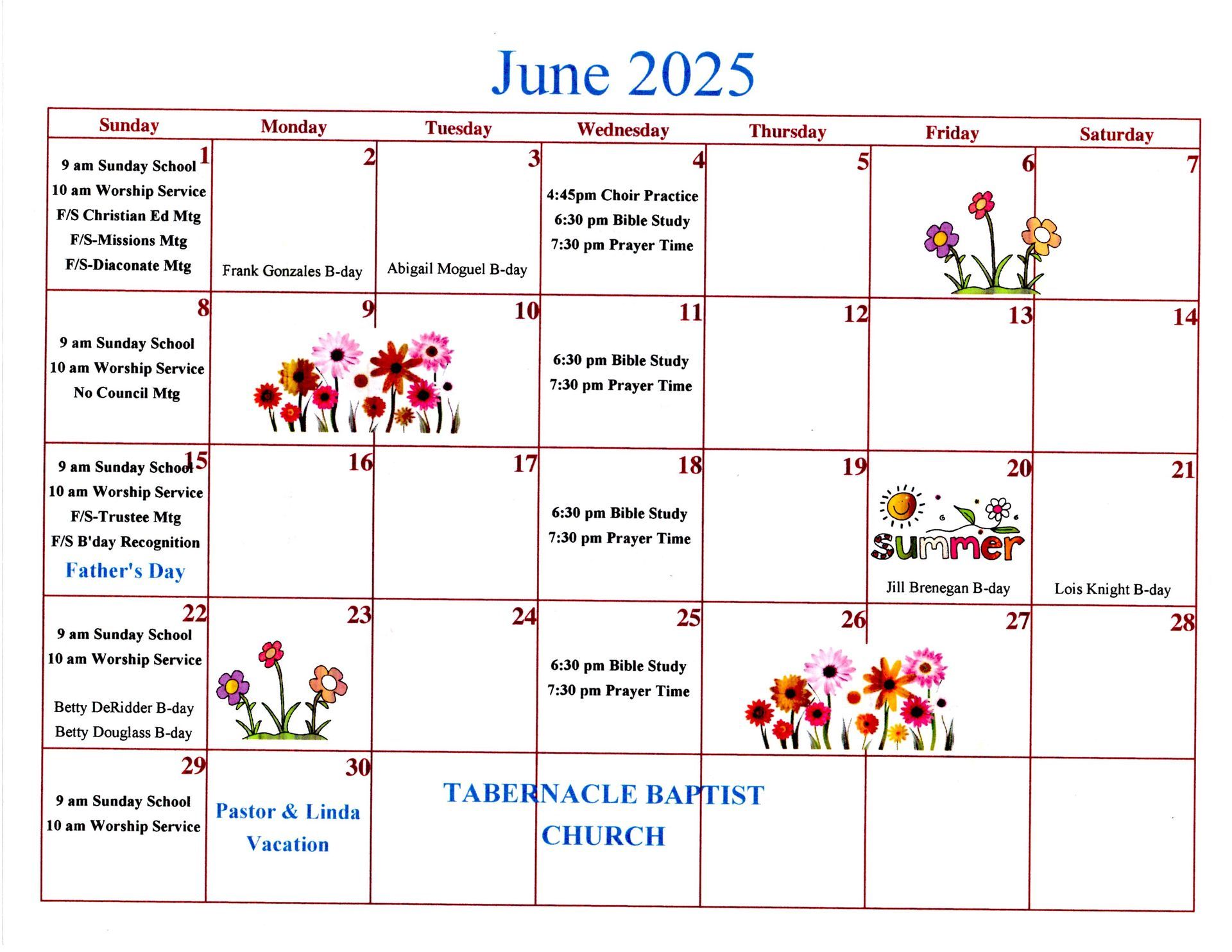June 2025 Calendar