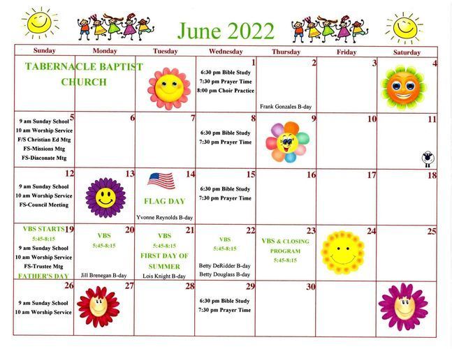 June 2022 Calendar