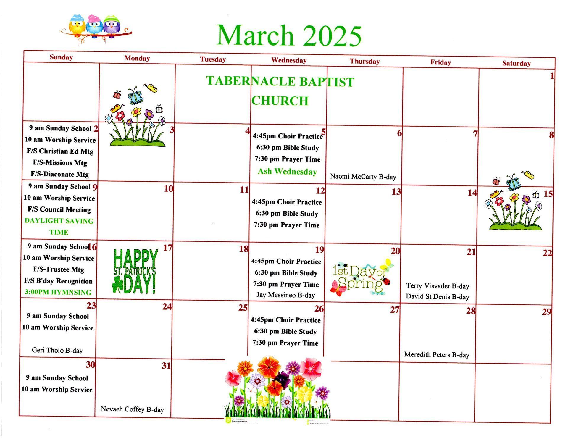 March 2025 Calendar