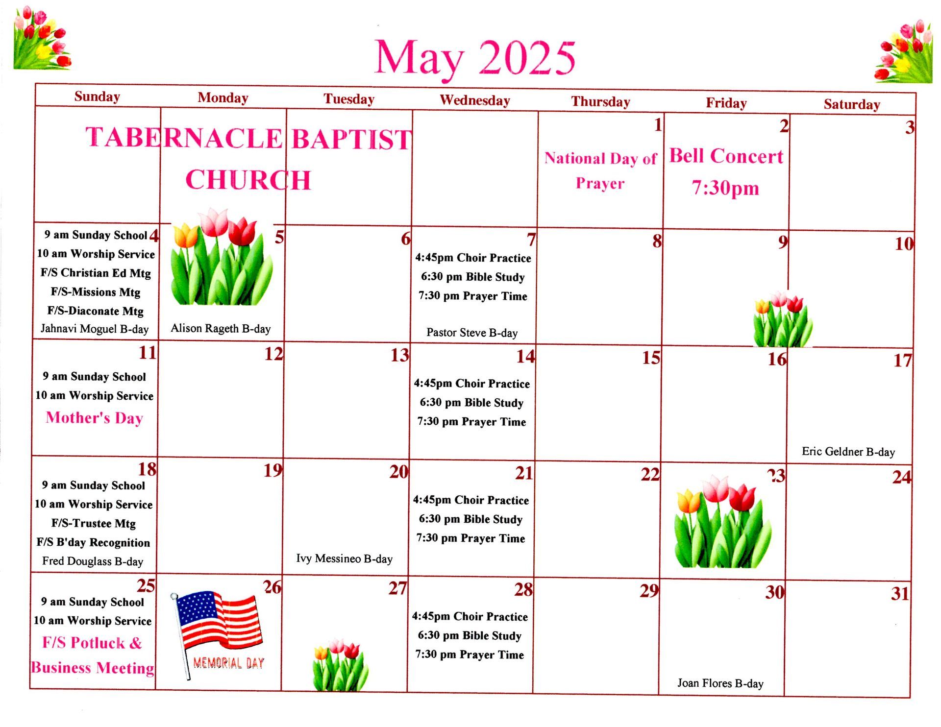 May 2025 Calendar