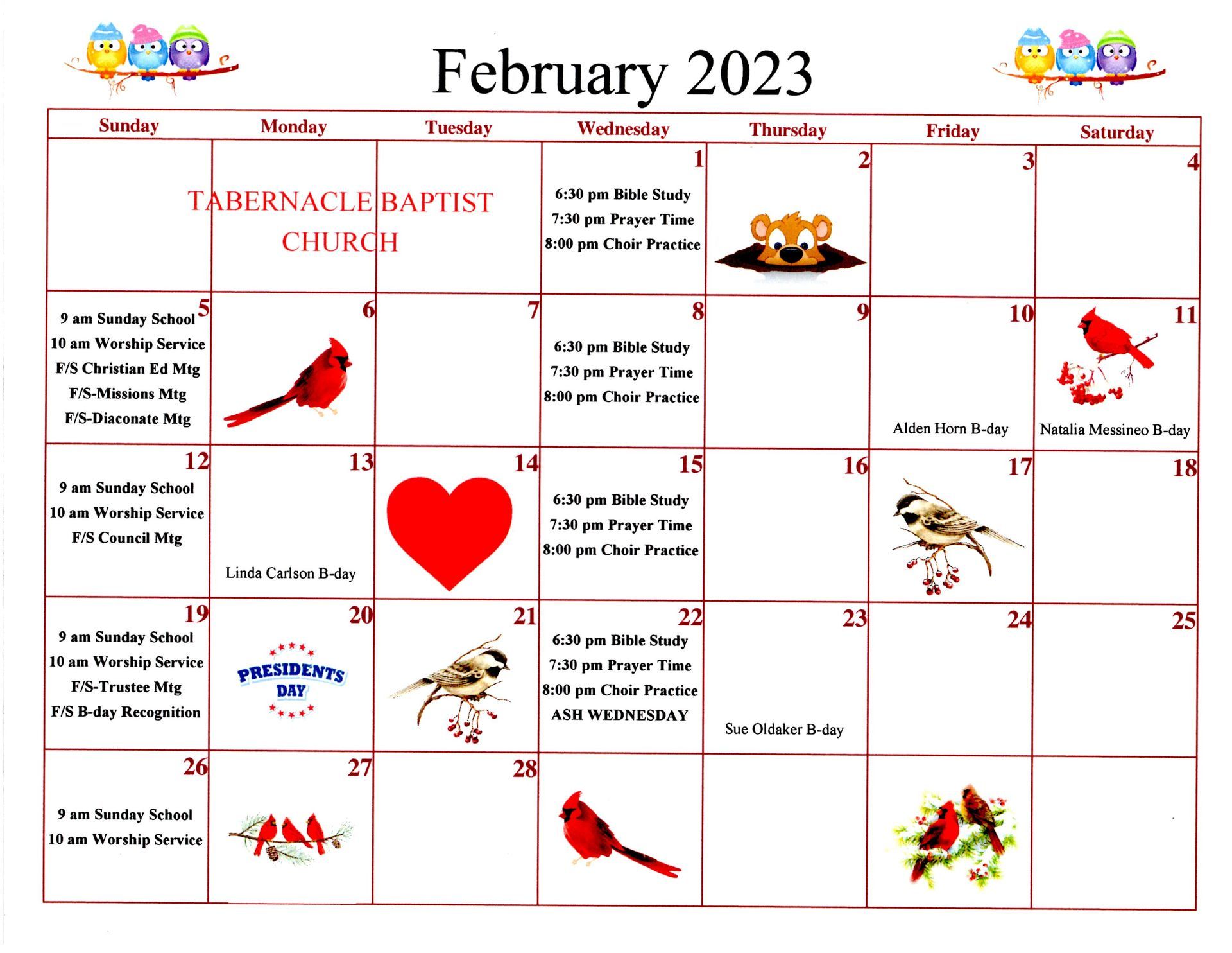 February 2023 Calendar