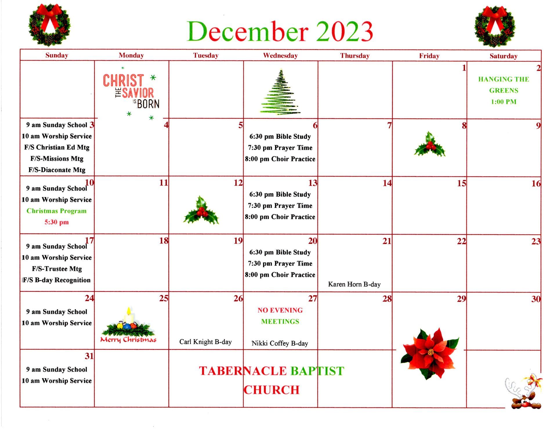 December 2023 Calendar