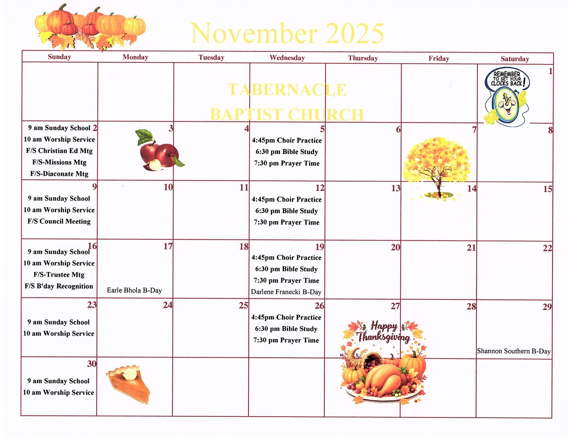 November 2025 Calendar