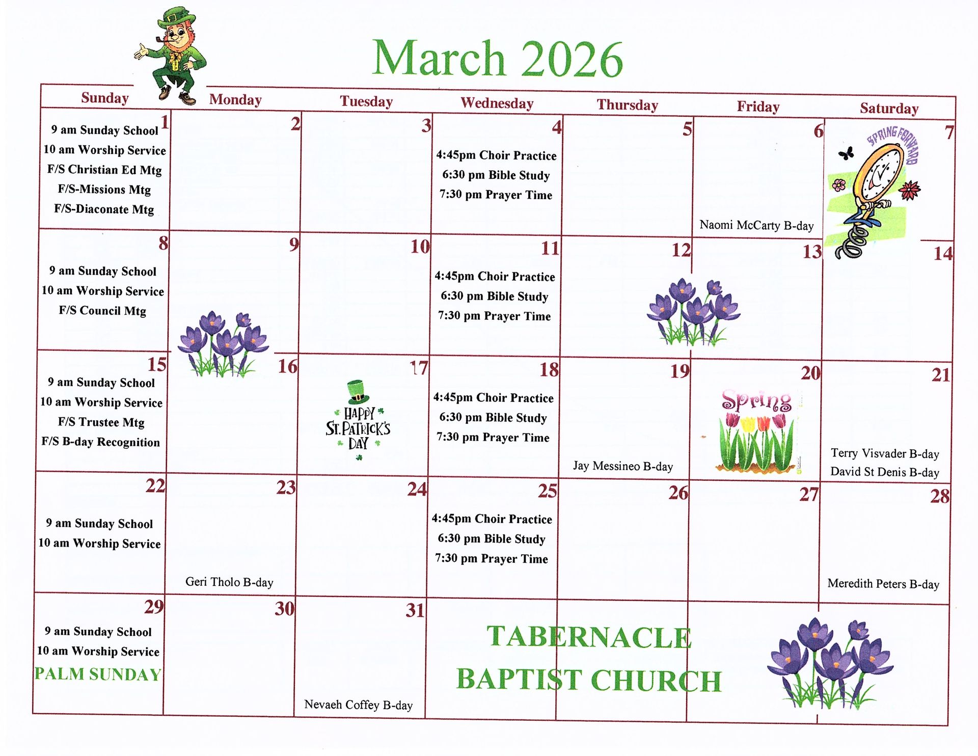 March 2026 Calendar