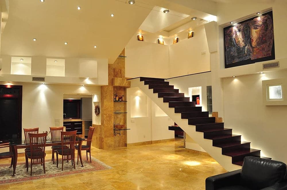 Lights under the stairs