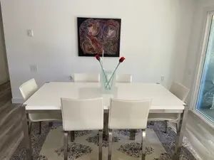White dining table