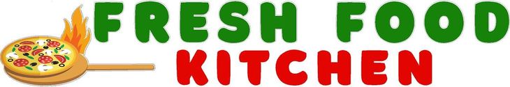 The logo for fresh slice pizza shows a slice of pizza
