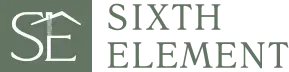The logo for sixth element is green and white.