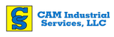A blue and yellow logo for cam industrial services llc