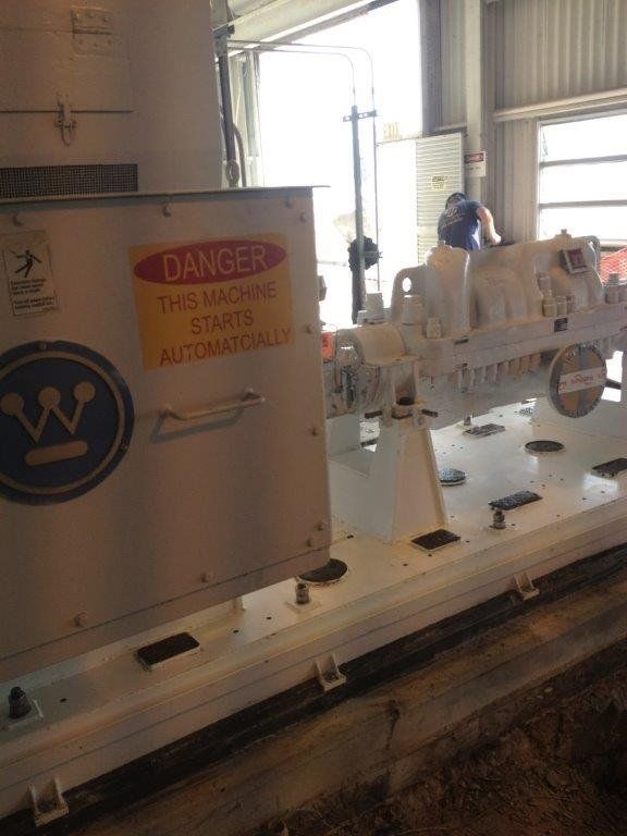 a machine that has a danger sign on it.