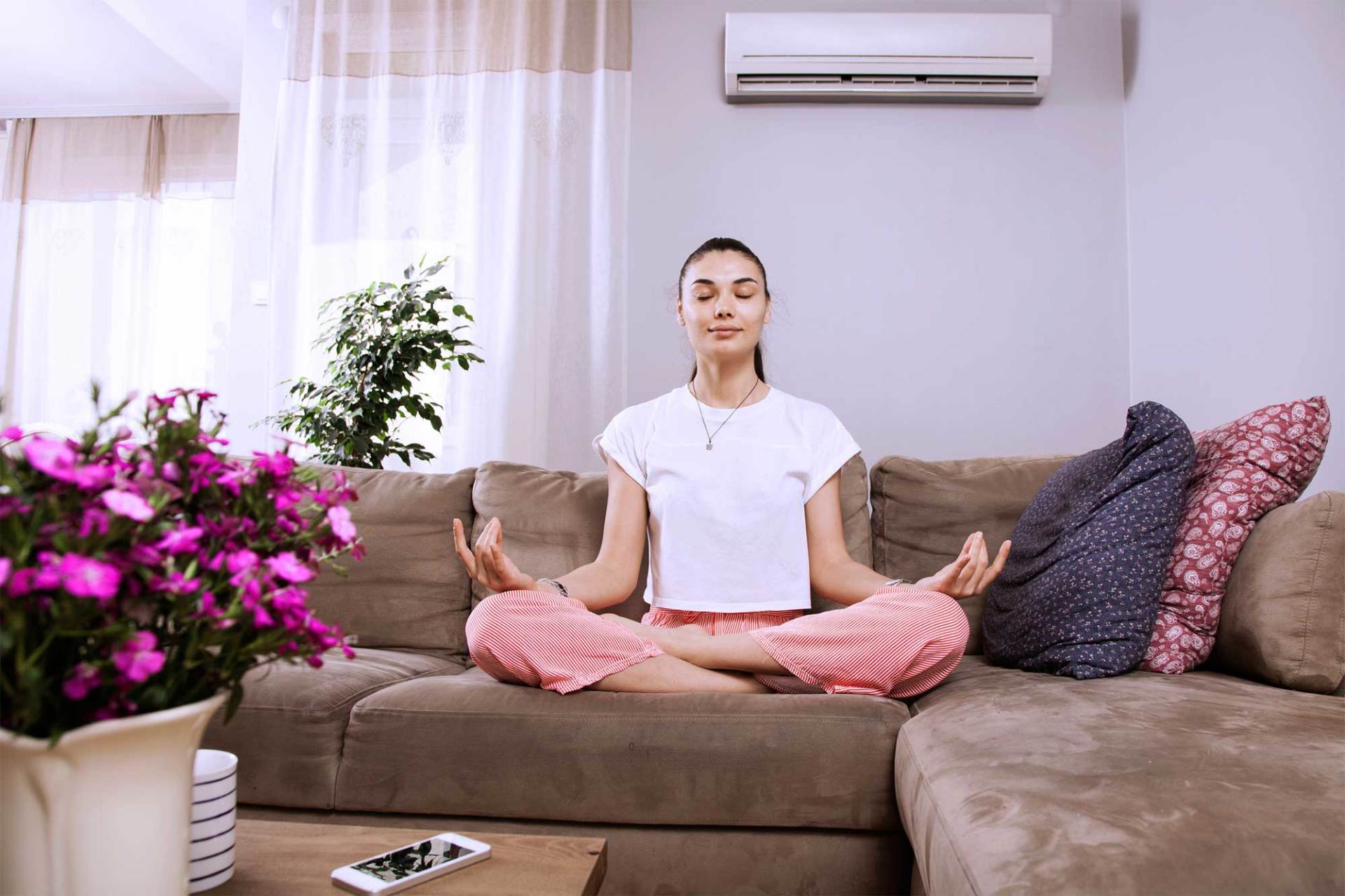 Woman Doing Meditation — Malden, MA — Better Comfort Systems, Inc.