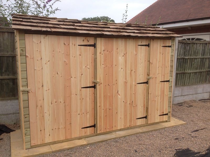 Outdoor bespoke bin tidy area  by buildjunky.com