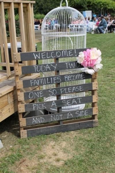 welcome sign for wedding