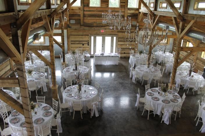 indoor wedding at waddell vineyards barn venue