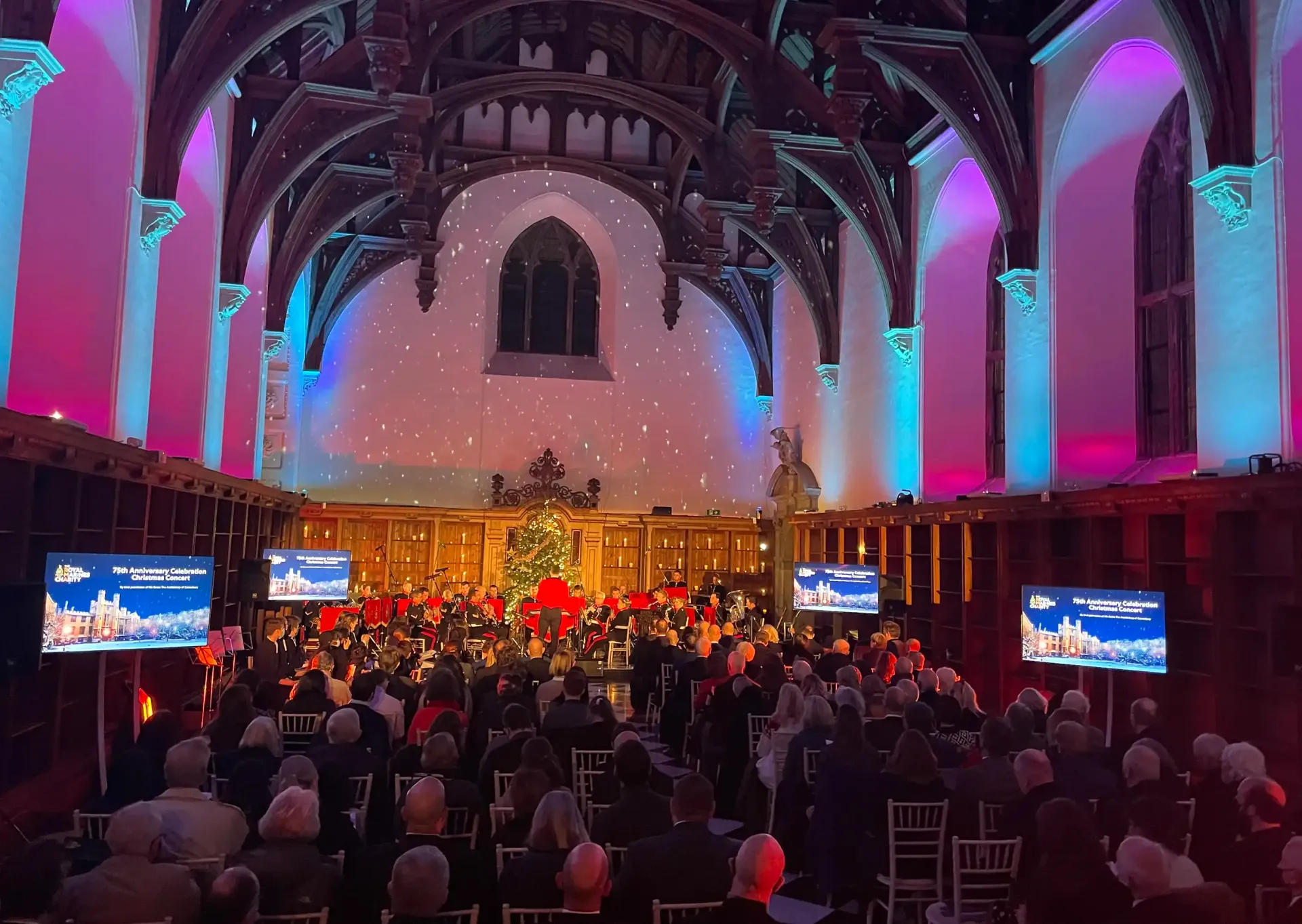 Screens and lighting supplied by Absolute Events 