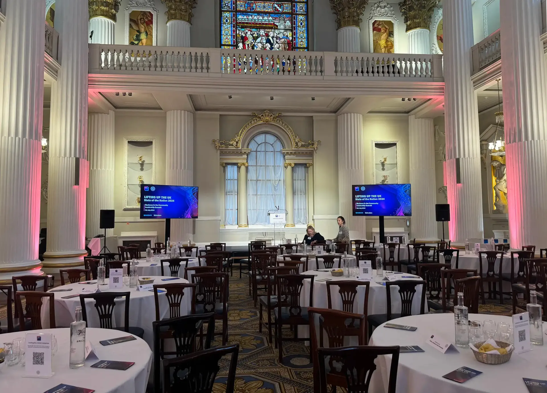 Event AV screen provided by Absolute Events