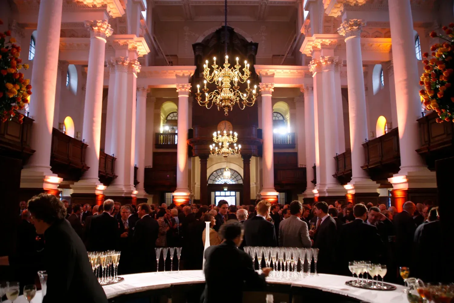 A large crowd of people are gathered in Mansion House London supplied by Absolute Events