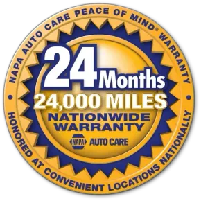 NAPA 24 Months/24K Miles Warranty | Wynnes Express Lube & Auto Repair Inc.