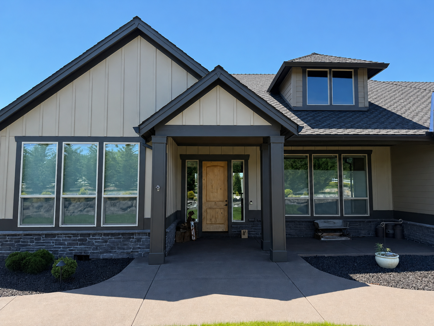 luxury custom home front in Vancouver WA
