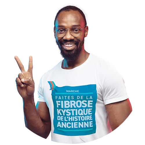 Homme levant le chiffre 2 avec sa main.