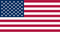 American flag: Red and white stripes with a blue canton containing white stars.