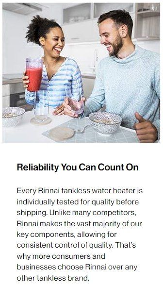 Rinai Tankless Water Heaters | Guntersvill, AL and Huntsville, AL