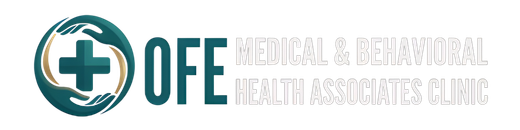 Logo with a teal cross within a stylized eye, with the word 