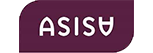 A purple logo with the word asisu on it.