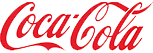 A red coca cola logo on a white background.