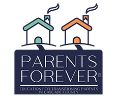 A logo for parents forever education for transitioning parents in cascade county