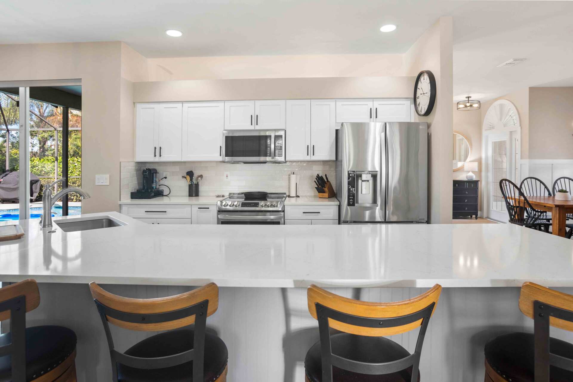 Kitchen with Table — Naples, FL — Treeline Building Kitchen with Table — Naples, FL — Treeline Building