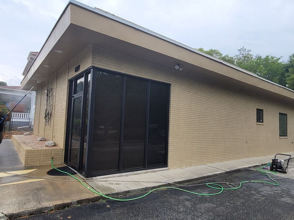 Before new commercial exterior painting