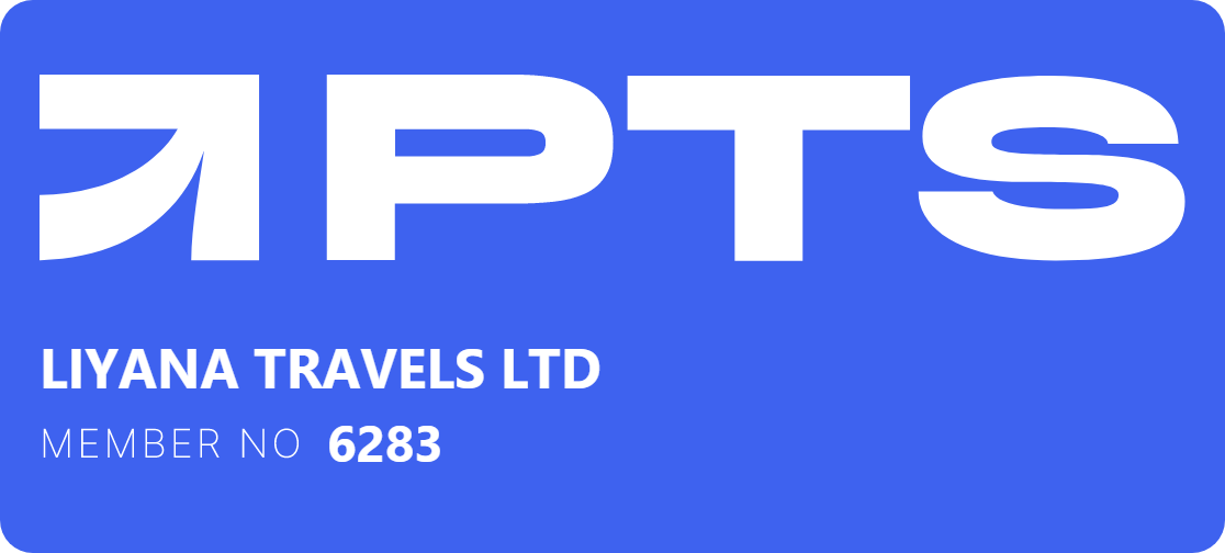 The logo for PTS is blue and white.