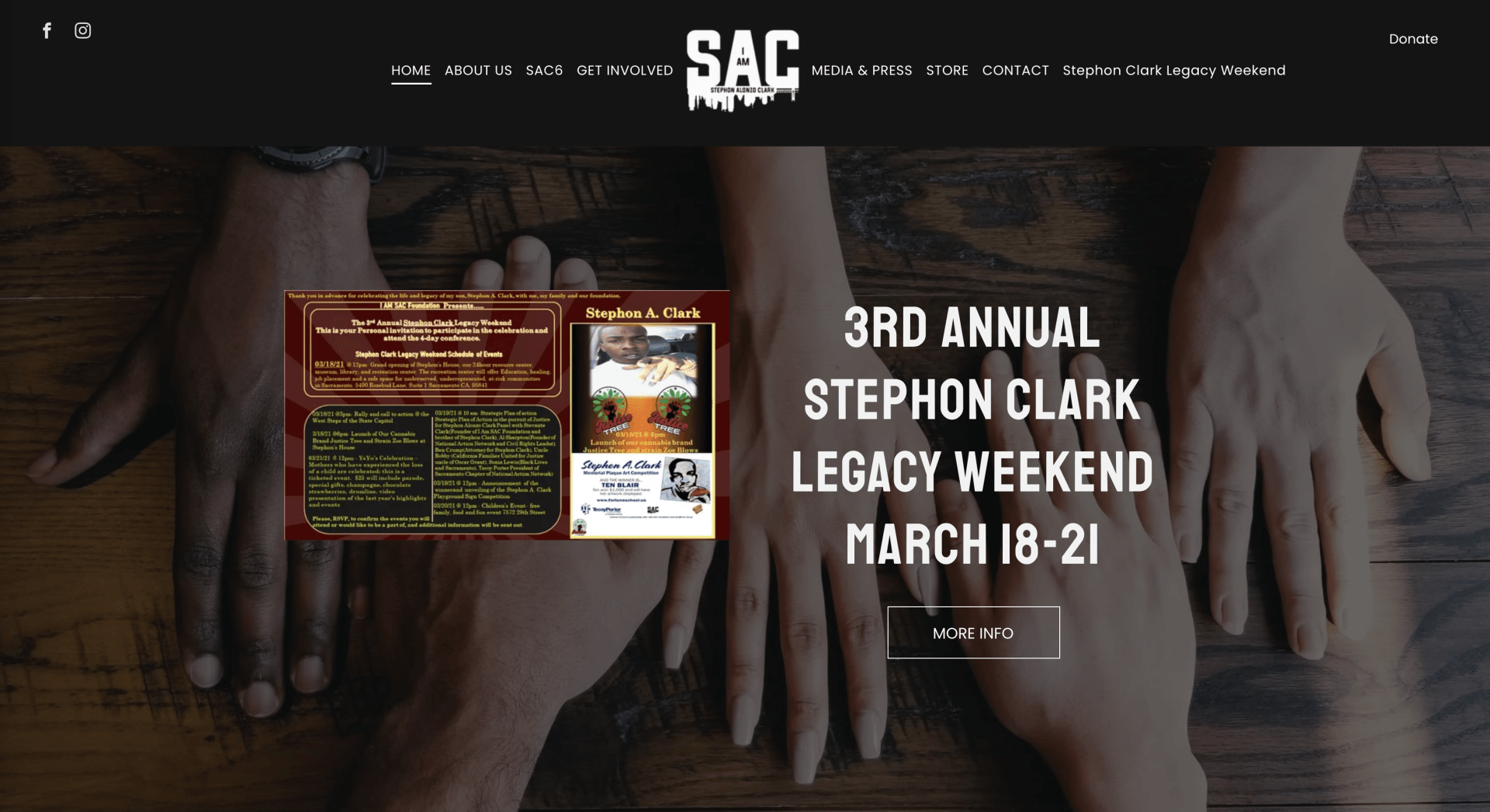 A website for the 3rd annual stephen clark legacy weekend