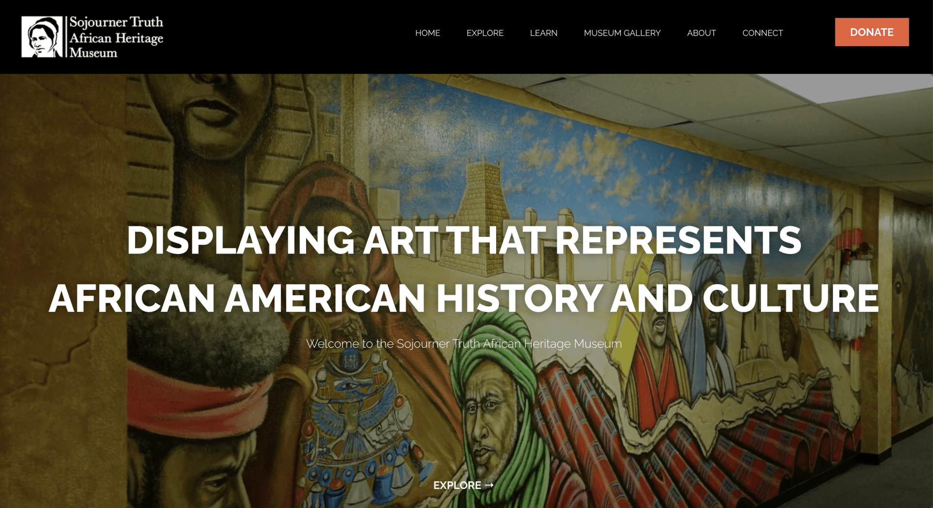 A website for displaying art that represents african american history and culture.