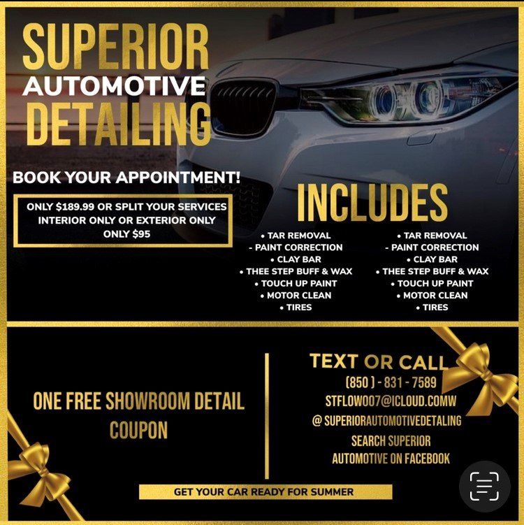 Book Appointment Flyers — Rochester, NY — Superior Automotive Detailing