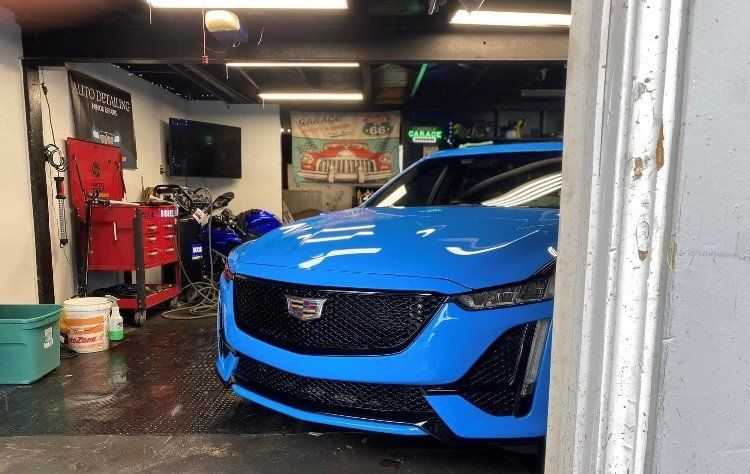 Blue Cadillac — Rochester, NY — Superior Automotive Detailing