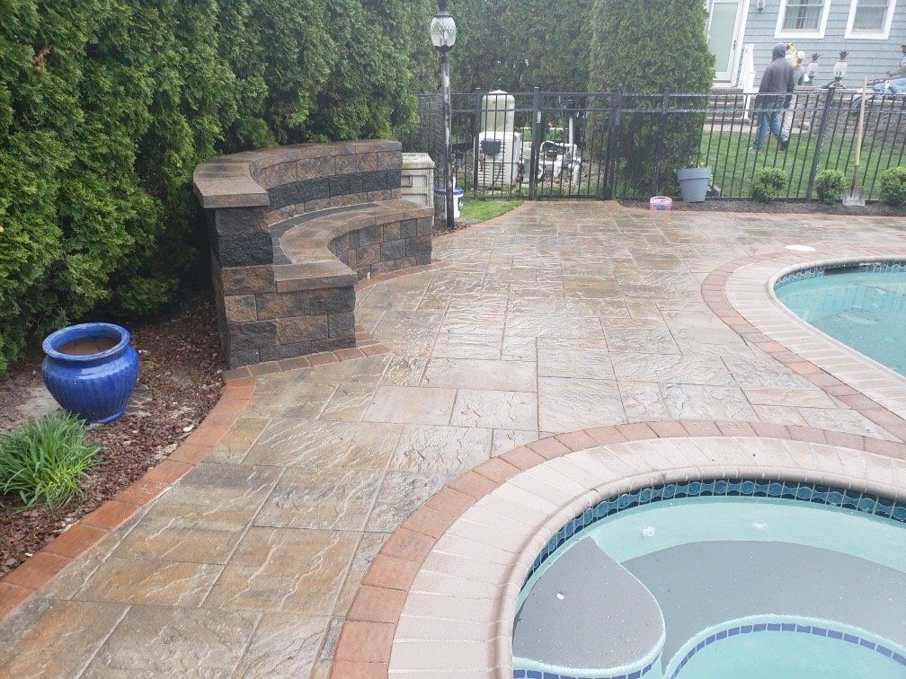 Pavings Around the Pool — Freehold, NJ — New Jersey Pavers