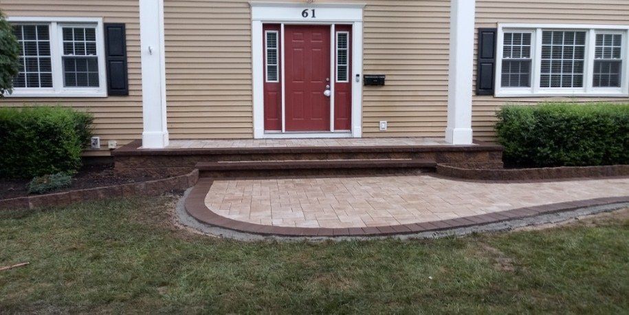 A House with Red Door — Freehold, NJ — New Jersey Pavers
